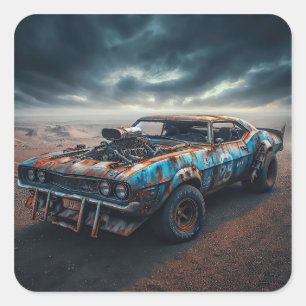 Sticker Carré Apocalypse Classic Chevy Camaro