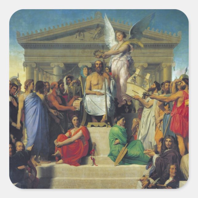Sticker Carré Apothéose de Homer, 1827 (Devant)