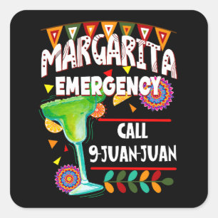 Sticker Carré Appel d'urgence Margarita 9 Juan Juan Juan