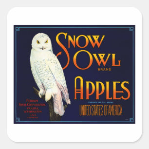 Sticker Carré Apples de Snow