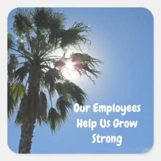 Sticker Carré Appréciation des employés Palm Tree Tropical Busin