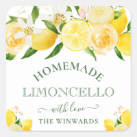 Aquarelle Fleurs Citrons Limoncello Maison