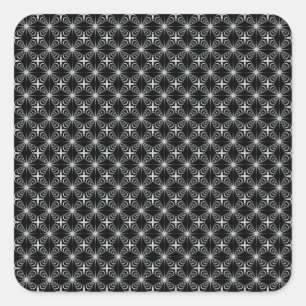 Sticker Carré Arabesque sur gris