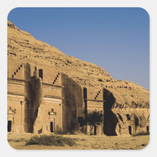 Sticker Carré Arabie saoudite, site de Madain Saleh, ancien 2