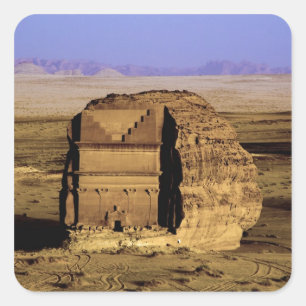 Sticker Carré Arabie Saoudite, site de Madain Saleh, ancienne