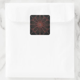 Sticker Carré Araignée de Redback Fractal Art,