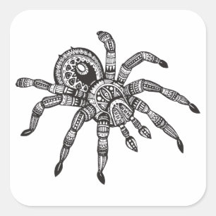 Sticker Carré Araignée inspirée
