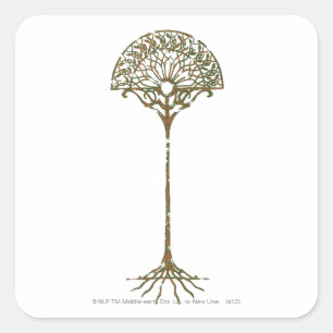 Sticker Carré Arbre blanc de Númenor