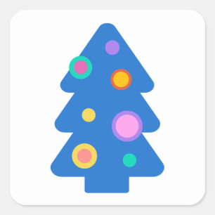 Sticker Carré Arbre de Noël
