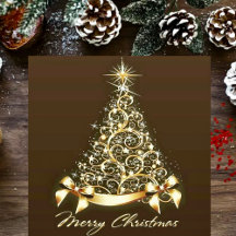 Arbre de Noël en or Faux