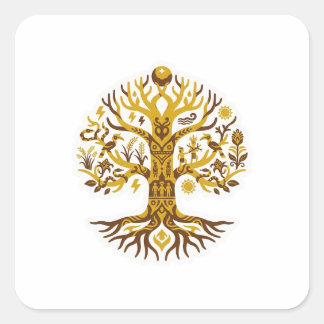 Sticker Carré Arbre de Vie