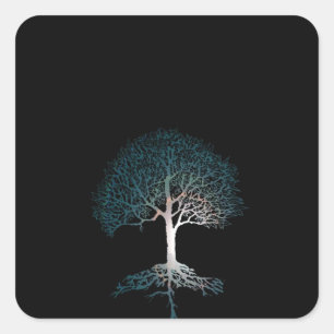 Sticker Carré Arbre de vie Soirée silencieuse