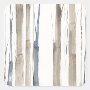 Sticker Carré Arbres de ton de duo II