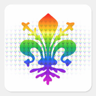 Sticker Carré Arc-en-ciel