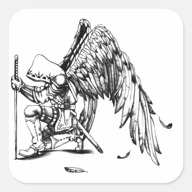 Sticker Carré ArchAngel guerrier (Devant)