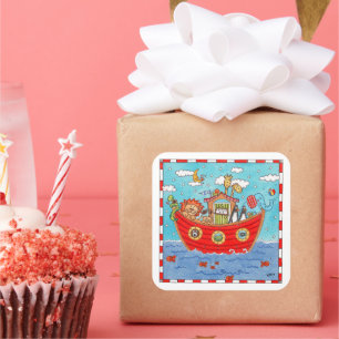 Sticker Carré Arche de Noé