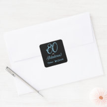 Arctic Blue Eighty and Fabulous 80th Birthday