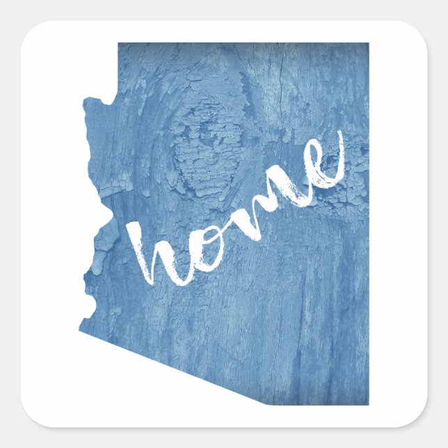 Sticker Carré Arizona Home Wood Grain (Devant)