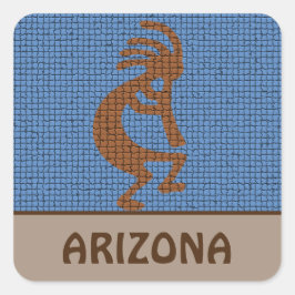 Sticker Carré Arizona Mosaïque sud-ouest Musical Kokopelli