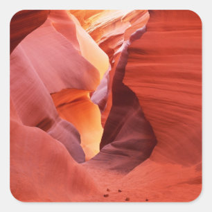 Sticker Carré Arizona, Nation Navajo, Bas Antelope Canyon,