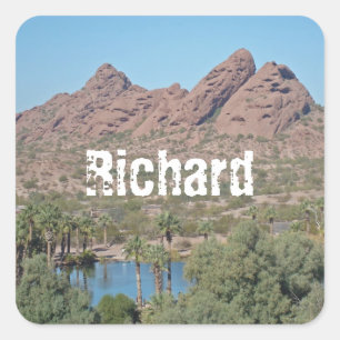 Sticker Carré Arizona Red Rock Paysage Photo Sud-ouest