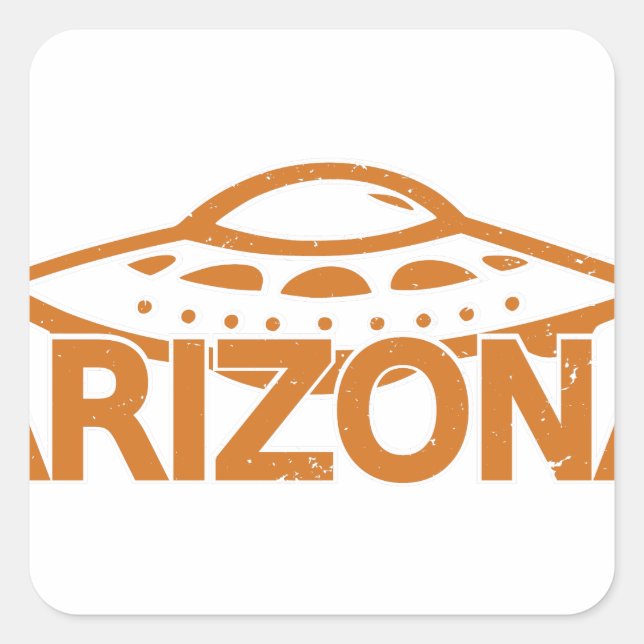 Sticker Carré Arizona UFO (Devant)
