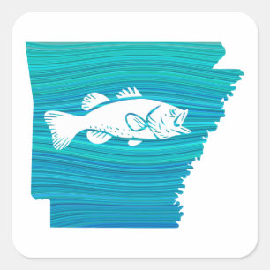 Sticker Carré Arkansas Wave Fishing
