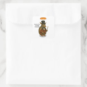 Sticker Carré Armand, le dompteur de tatou