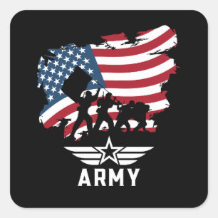Sticker Carré Armée