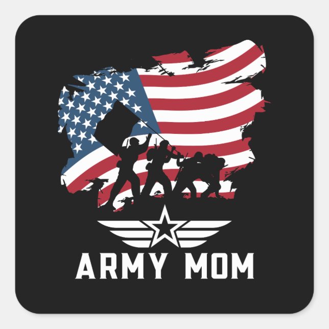 Sticker Carré Armée mère (Devant)