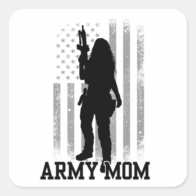 Sticker Carré Armée mère (Devant)