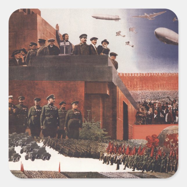 Sticker Carré Armée rouge (Devant)