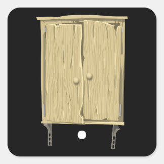 Sticker Carré Armoire murale pour sac à rayures