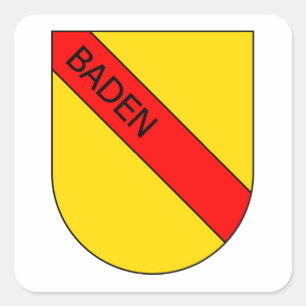 Sticker Carré Armoiries badiennes avec écriture
