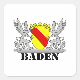 Sticker Carré Armoiries badiennes de Bade-Greif et de l'écriture