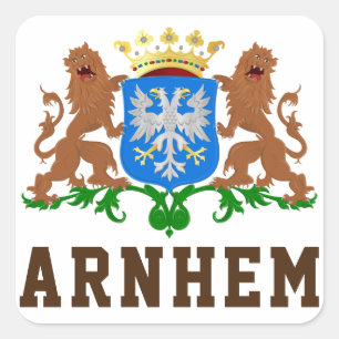 Sticker Carré Armoiries d'Arnhem, Pays-Bas