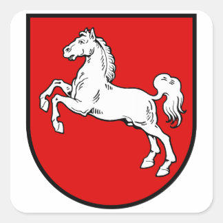Sticker Carré Armoiries de Basse-Saxe (Allemagne)