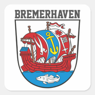 Sticker Carré Armoiries de Bremerhaven, Allemagne