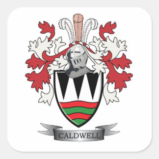 Sticker Carré Armoiries de caldwell Family Crest