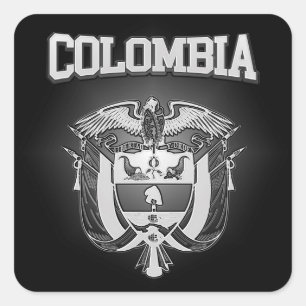 Sticker Carré Armoiries de Colombie
