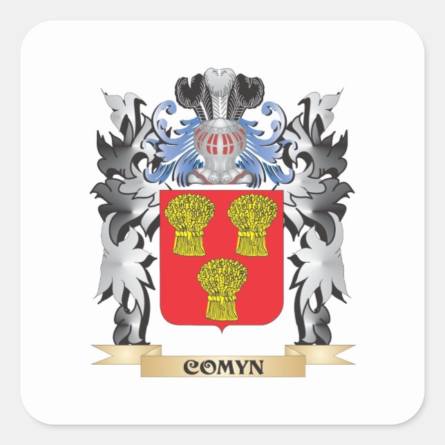 Sticker Carré Armoiries de Comyn - Armoiries de la famille (Devant)