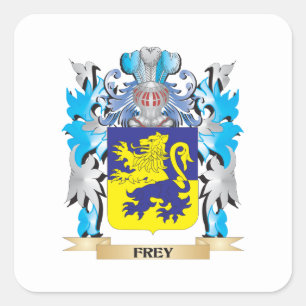 Sticker Carré Armoiries de Frey - Armoiries de la famille