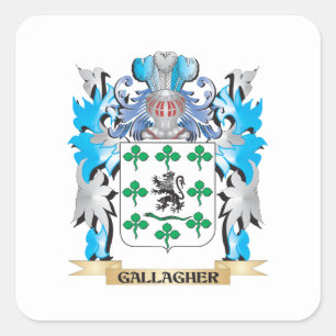 Sticker Carré Armoiries de Gallagher - Armoiries de famille
