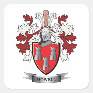 Sticker Carré Armoiries de la famille Howell Crest