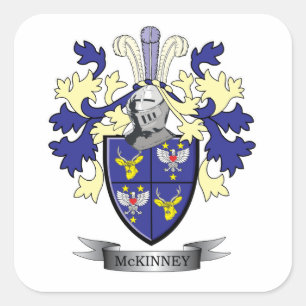 Sticker Carré Armoiries de la famille McKinney