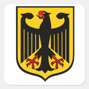 Sticker Carré Armoiries de l'Allemagne.