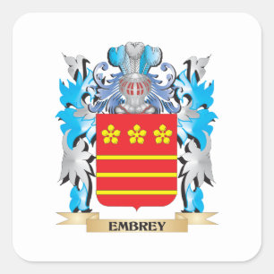 Sticker Carré Armoiries de l'Embrey - Armoiries de la famille
