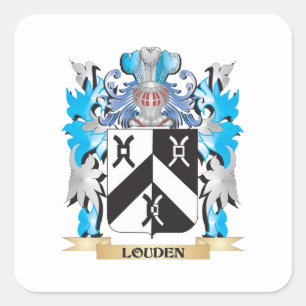 Sticker Carré Armoiries de Louden - Armoiries de la famille
