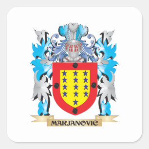 Sticker Carré Armoiries de Marjanovic - Armoiries de la famille