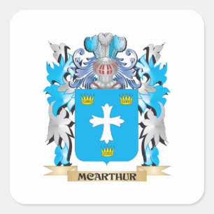 Sticker Carré Armoiries de Mcarthur - Armoiries de la famille